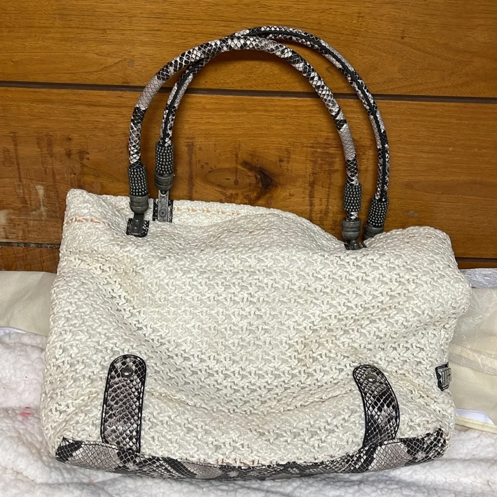 - Jessica Simpson Hobo Style Purse w/ Animal Print - Colorful Interior -